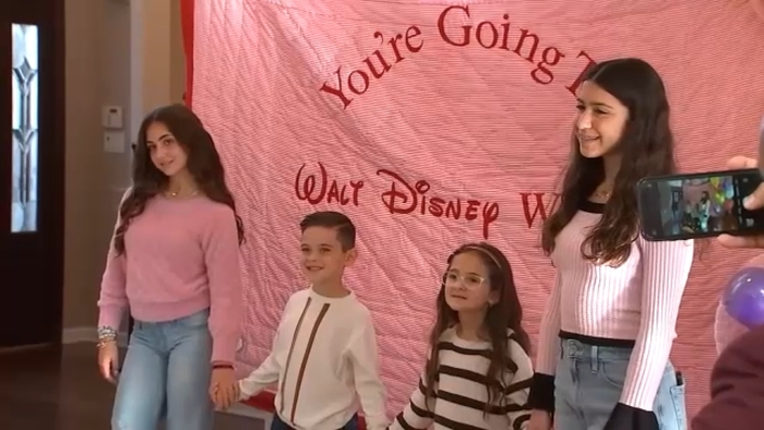 Family who makes paediatric hospital gowns surprised with trip to Disneyland